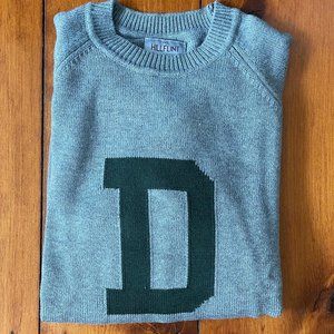 Hillflint Dartmouth 'D' Letter Sweater - Grey Size Medium